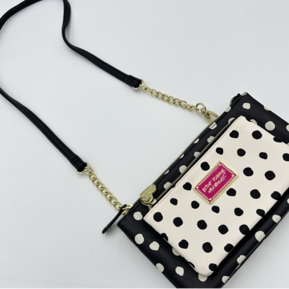 Betsy Johnson Polka Dot Small Crossbody Bag  In excellent condition barely used
